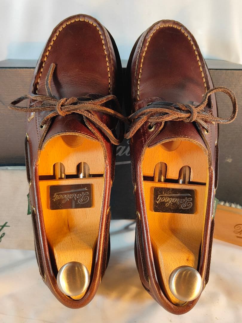 【極美品】PARABOOT　バース 高級革靴　デッキシューズ　フランス製 正規品