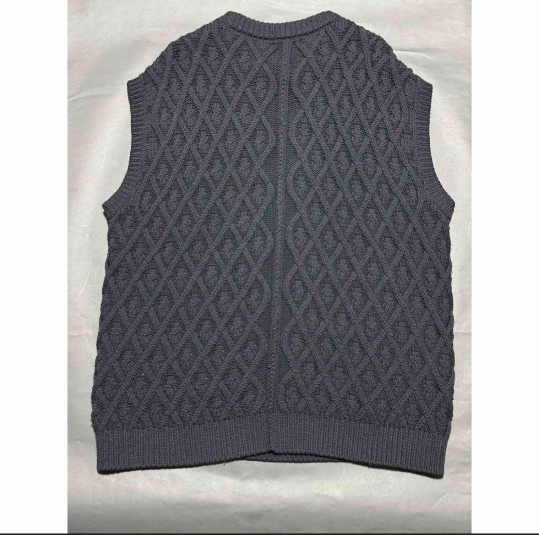 トップス auralee HARD TWIST MERINO ARAN KNIT VEST