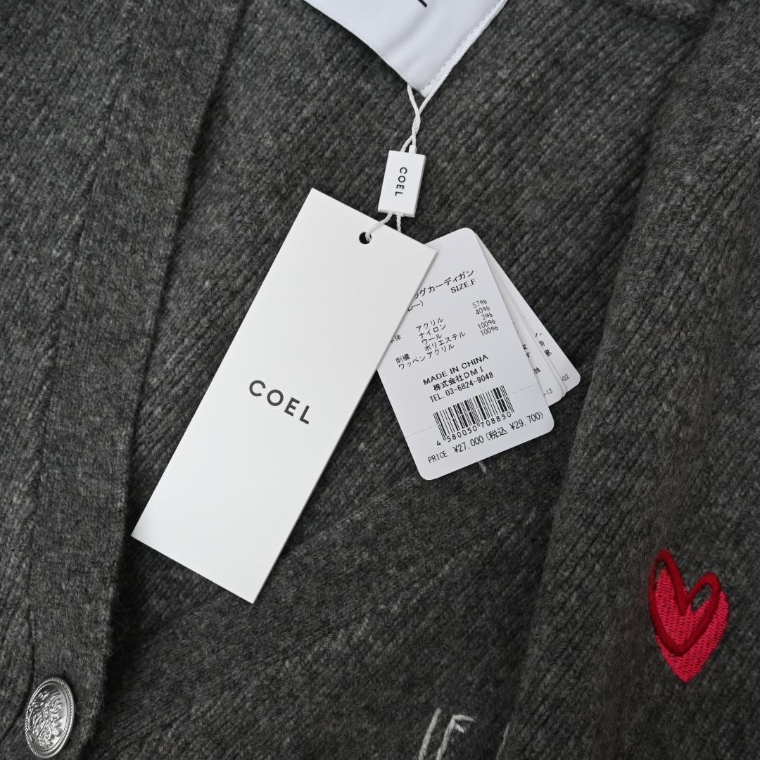 □ 49078★年 定価2.9万 COEL コエル コラージュビッグカーディガン