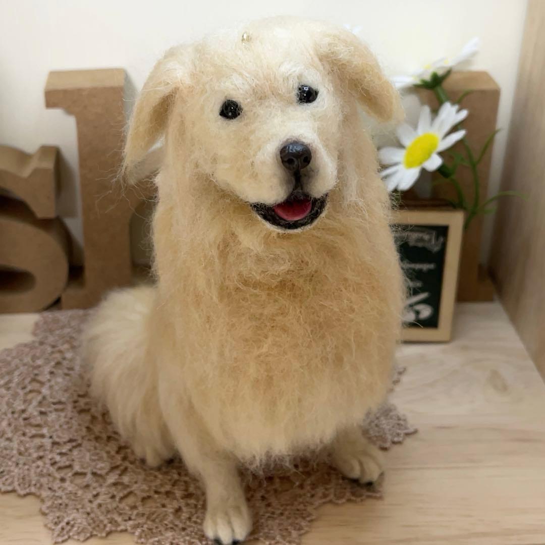 羊毛フェルト　ゴールデンレトリバー