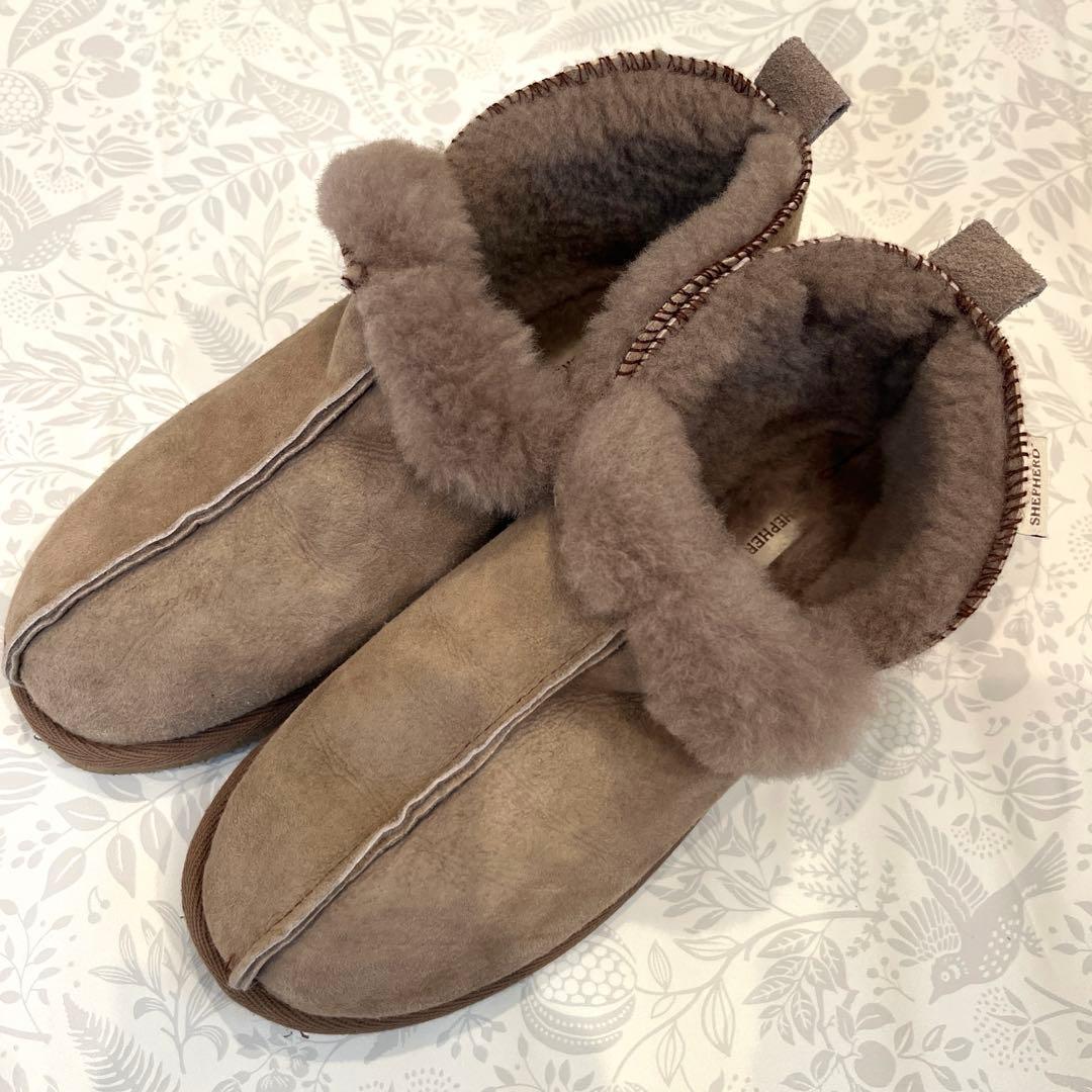【未使用品】SHEPHERD SHEEPSKIN ムートンアンクルブーツ　37