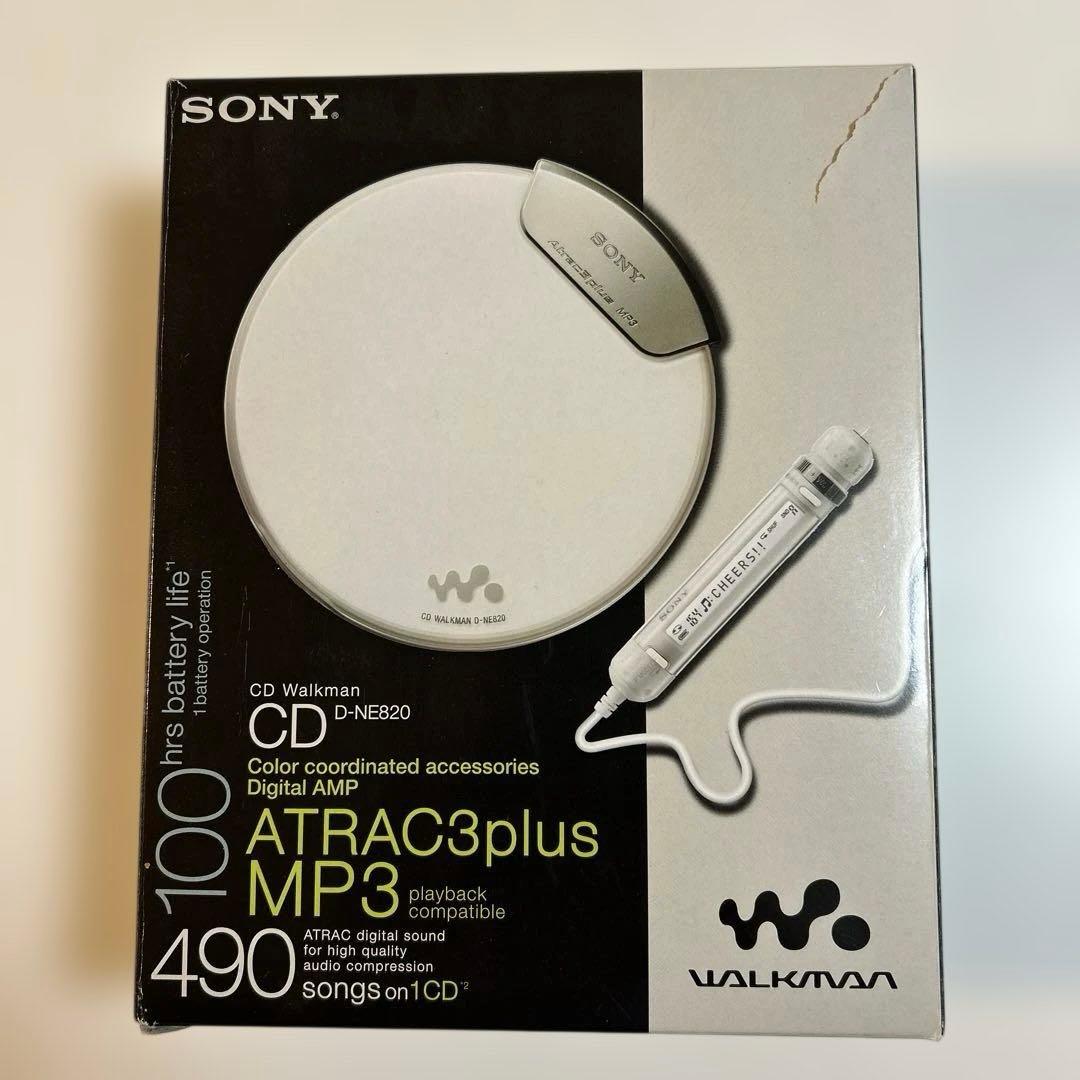 ジャンク品　SONY CDウォークマン D-NE820 WALKMA ホワイト