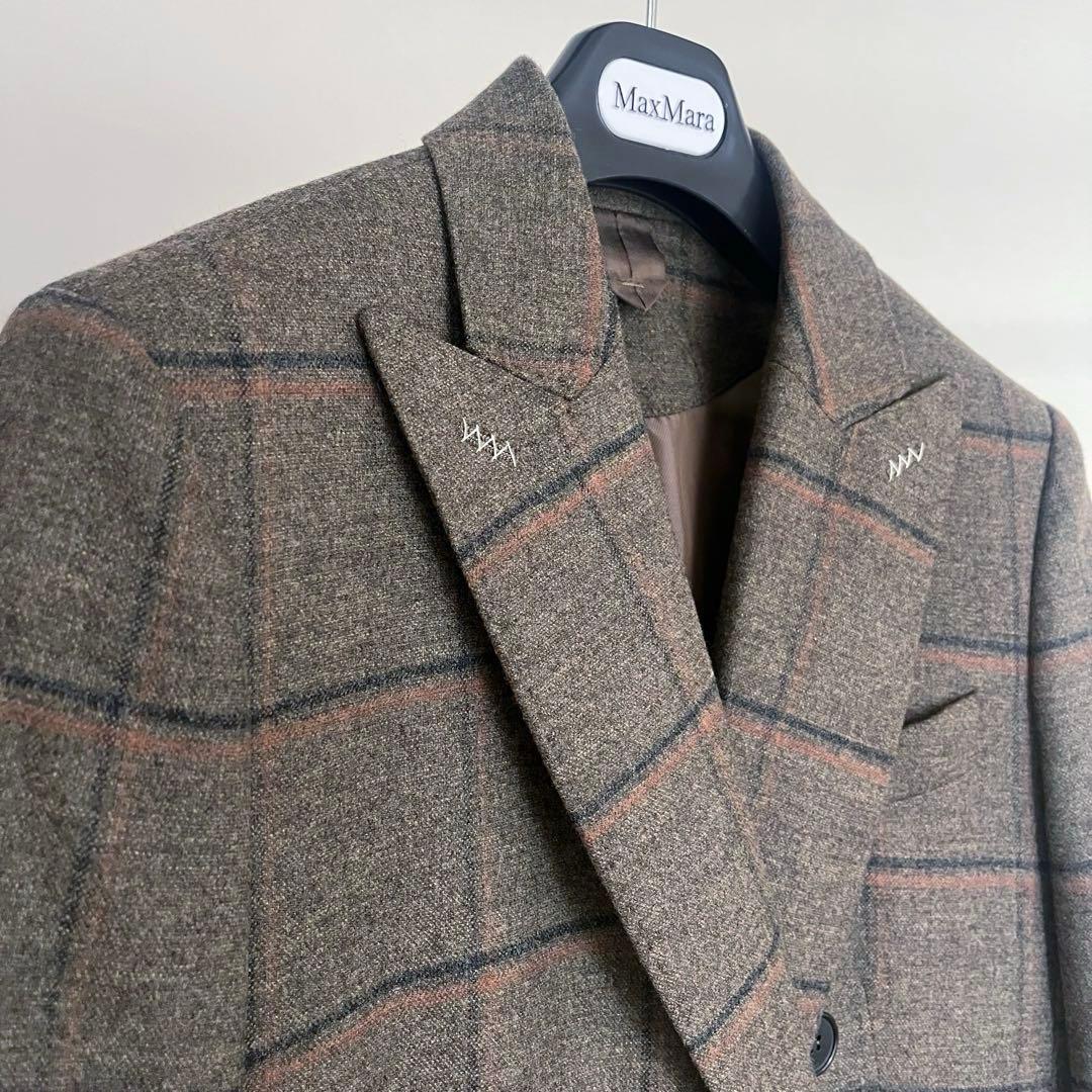 24AW MAXMARA 極美品 カシミヤ混 ダブルブレストジャケット 36