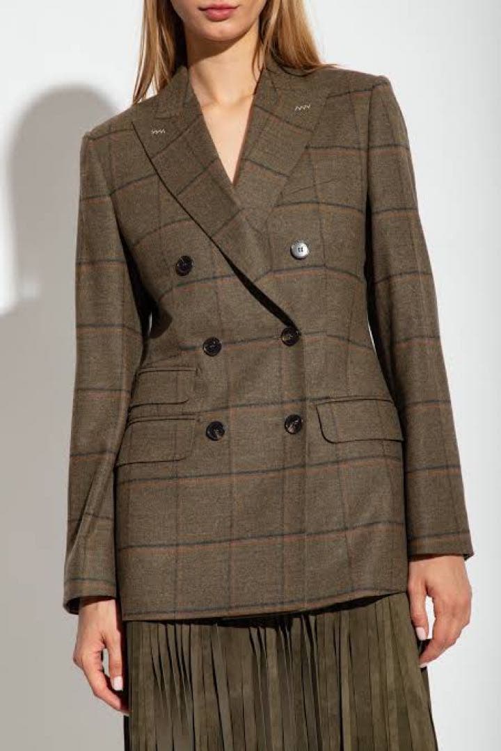 24AW MAXMARA 極美品 カシミヤ混 ダブルブレストジャケット 36