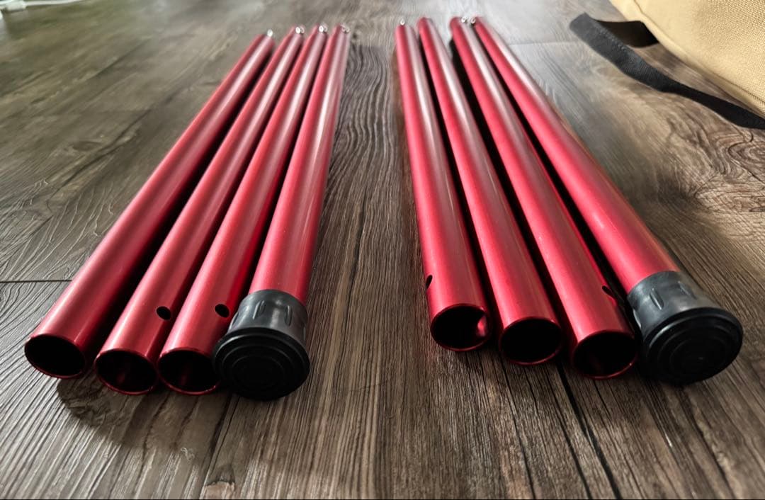 じ*ん様 2本セット スノーピーク ウィングポール 240cm レッド 収納ケー