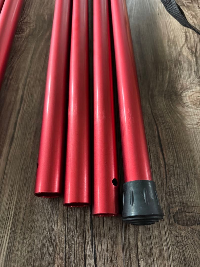 じ*ん様 2本セット スノーピーク ウィングポール 240cm レッド 収納ケー
