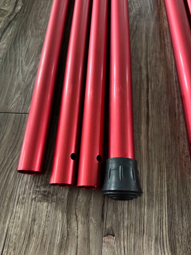 じ*ん様 2本セット スノーピーク ウィングポール 240cm レッド 収納ケー