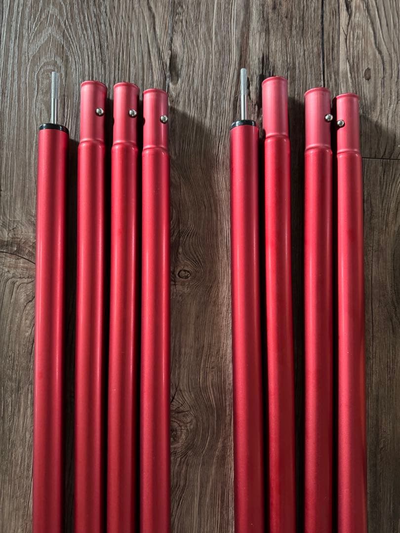 じ*ん様 2本セット スノーピーク ウィングポール 240cm レッド 収納ケー