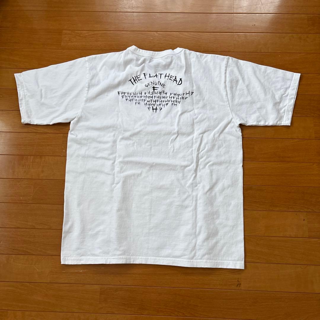 THE FLAT HEAD ホワイト オーバーサイズＴシャツ
