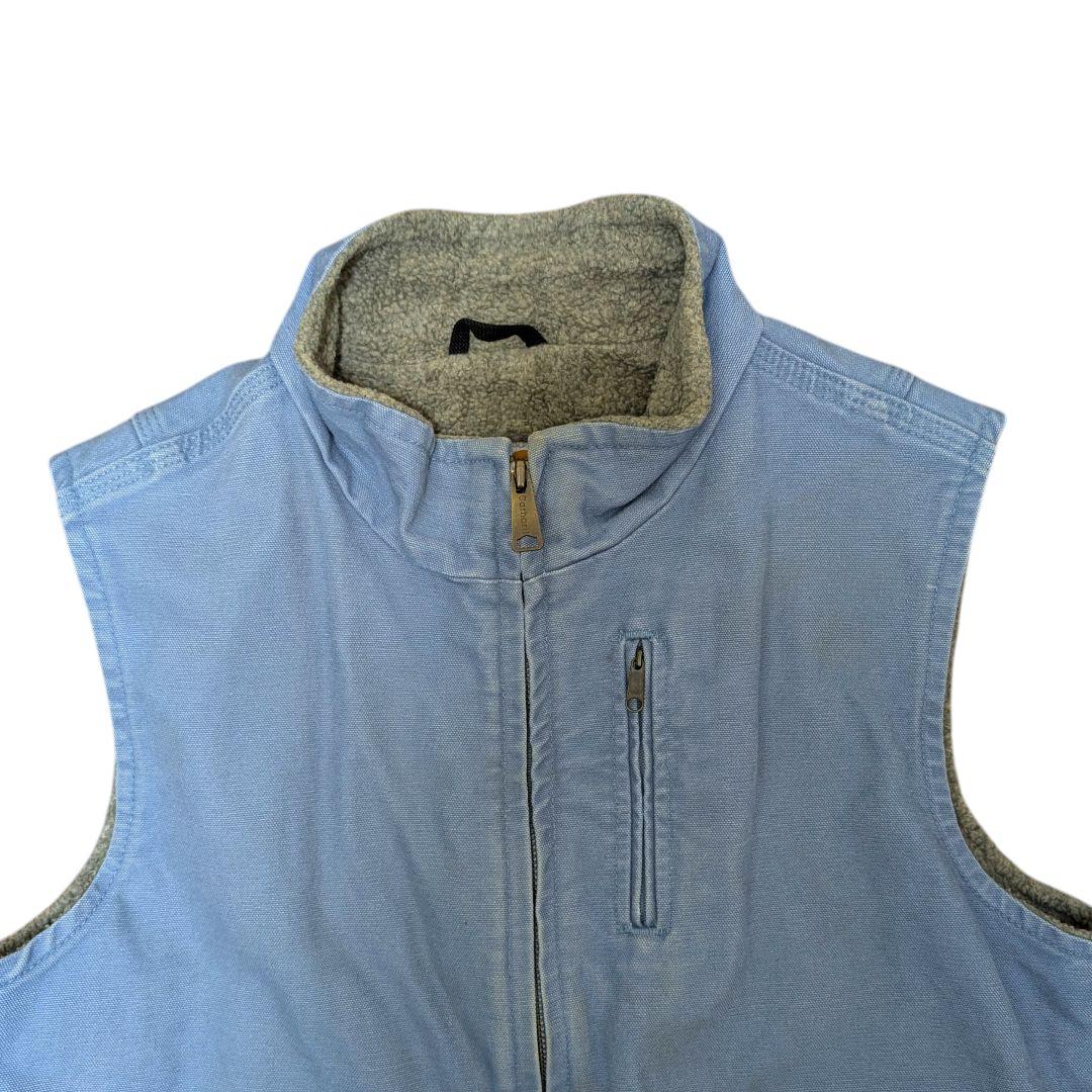 Carhartt 裏ボア ダックベスト スカイブルー 水色 USA生地