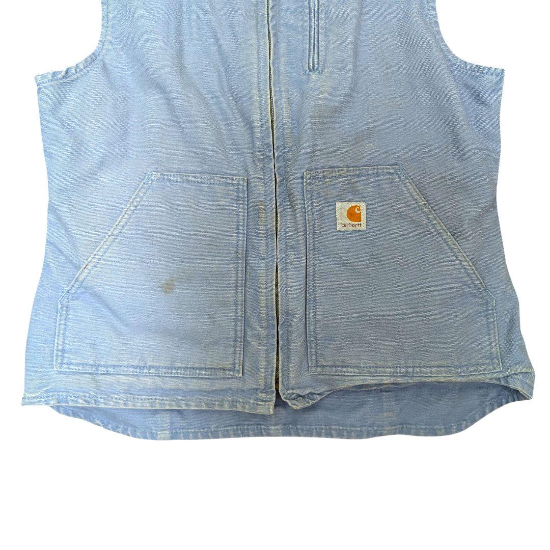 Carhartt 裏ボア ダックベスト スカイブルー 水色 USA生地