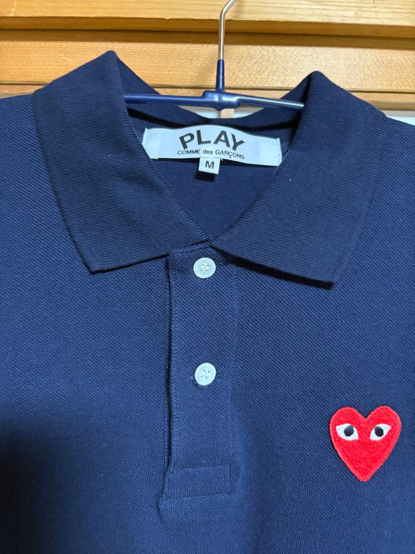 PLAY Comme des Garçons 半袖ポロシャツ M ネイビー