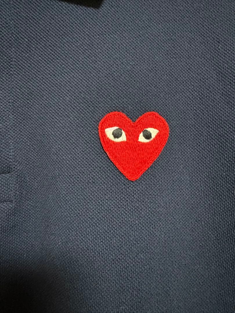 PLAY Comme des Garçons 半袖ポロシャツ M ネイビー