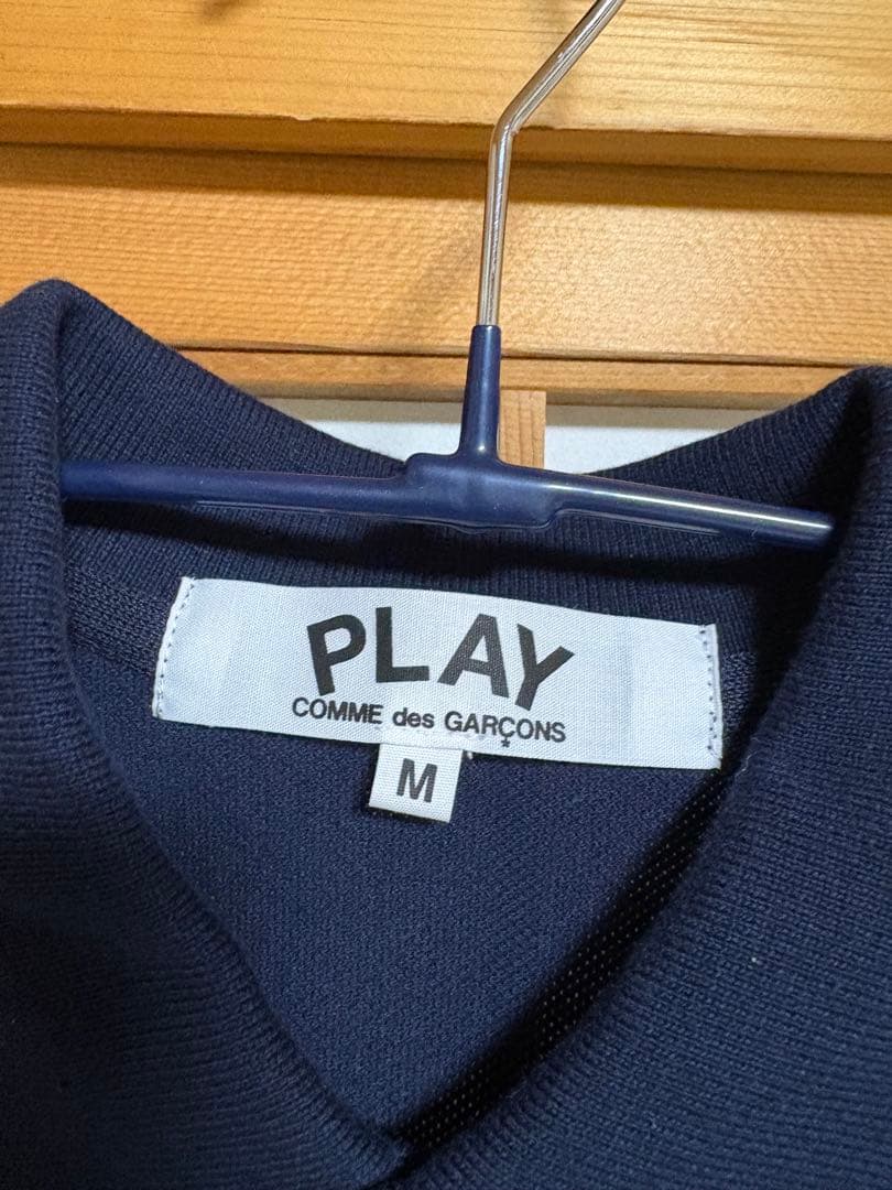 PLAY Comme des Garçons 半袖ポロシャツ M ネイビー
