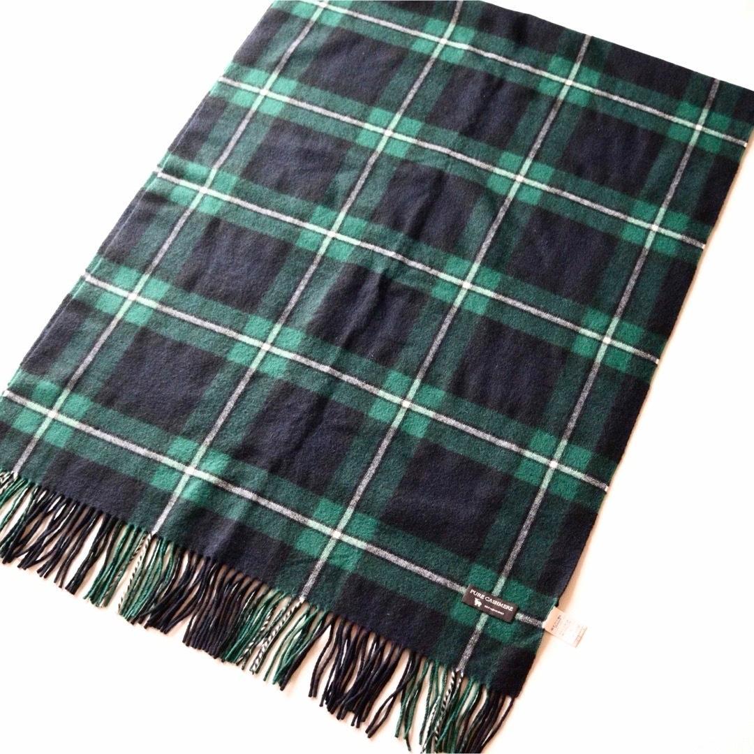 5440【極美品】23区大判ストール カシミヤ100％ ブラックウォッチ