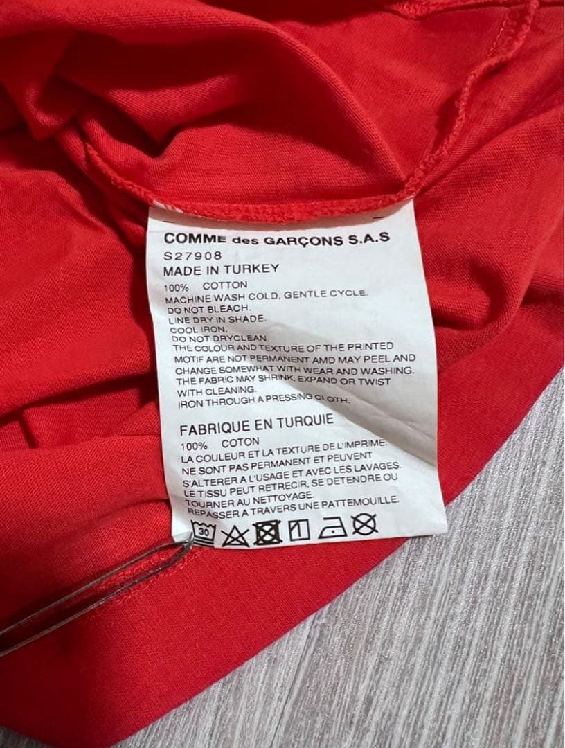 COMME des GARÇONS SHIRT ギャルソン レッド Tシャツ M