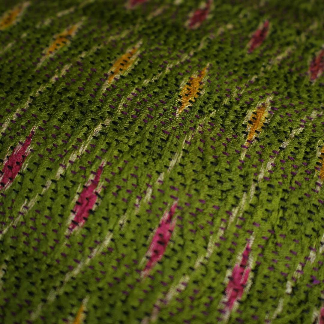 大判シルクストール カンタ刺繍 インド Kantha embroidery 刺子