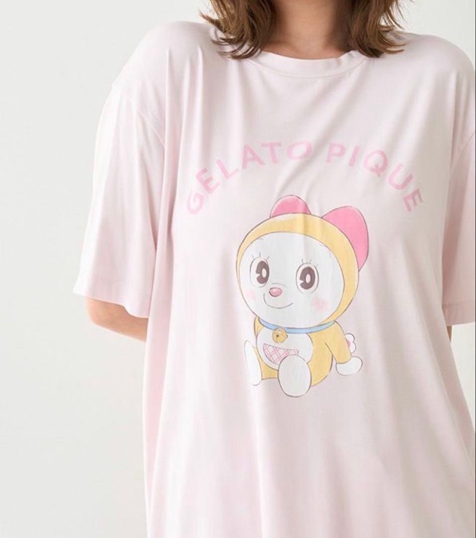 ジェラートピケ♡新品！ドラミちゃんルームウェア上下セットピンク