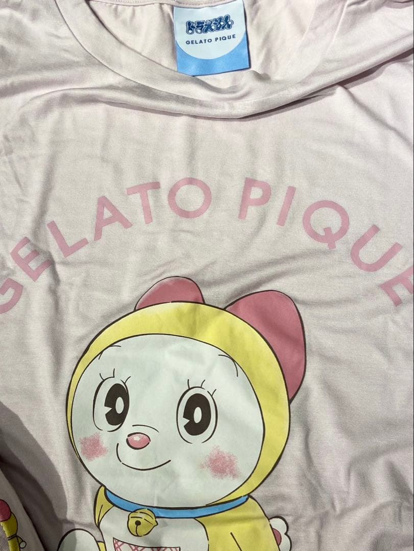 ジェラートピケ♡新品！ドラミちゃんルームウェア上下セットピンク