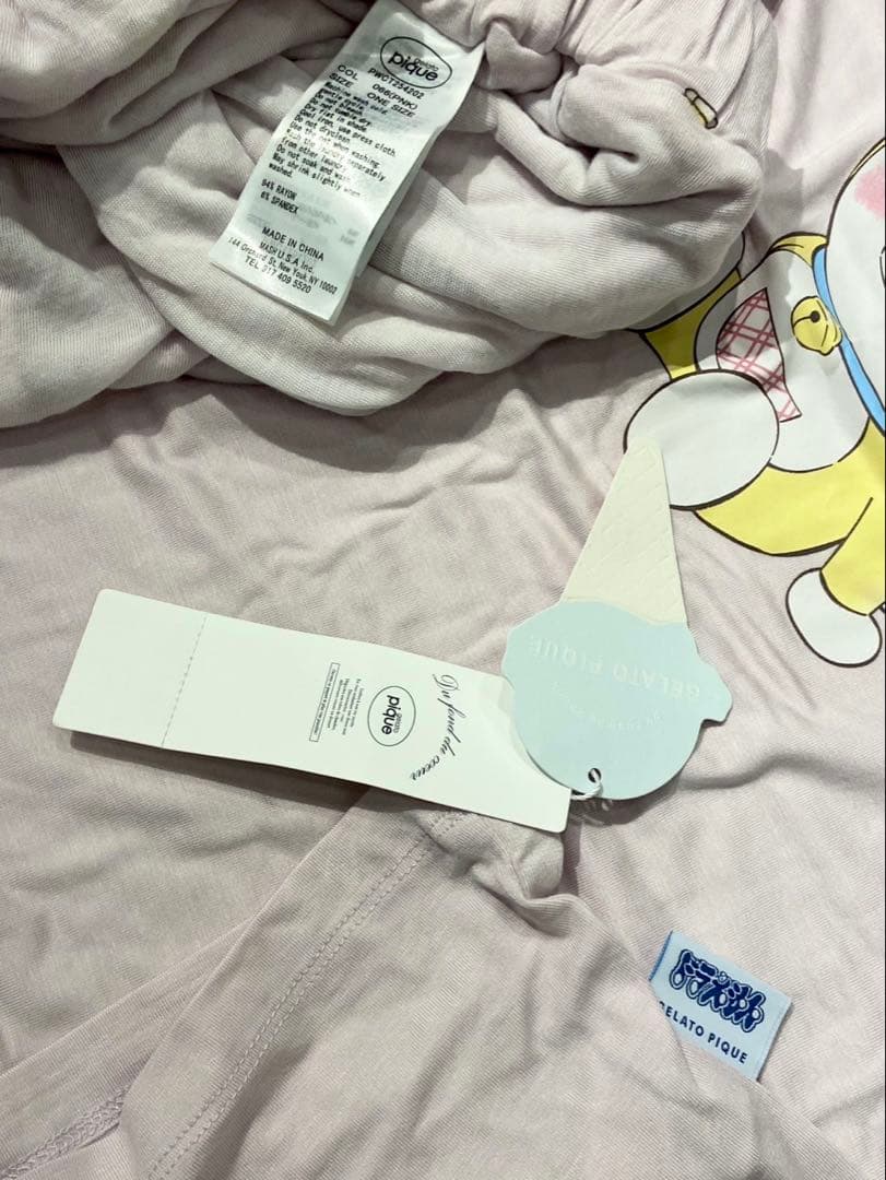 ジェラートピケ♡新品！ドラミちゃんルームウェア上下セットピンク
