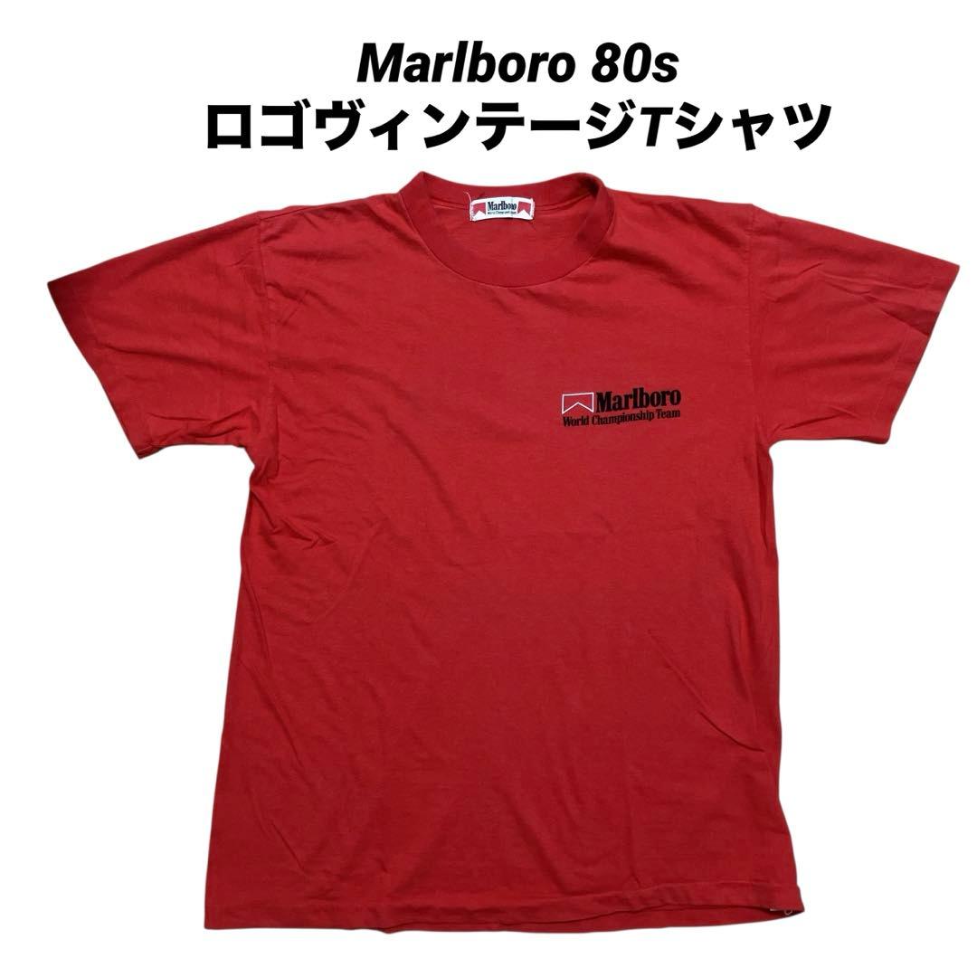 マルボロ Marlboro 80s ロゴプリントヴィンテージTシャツ 赤