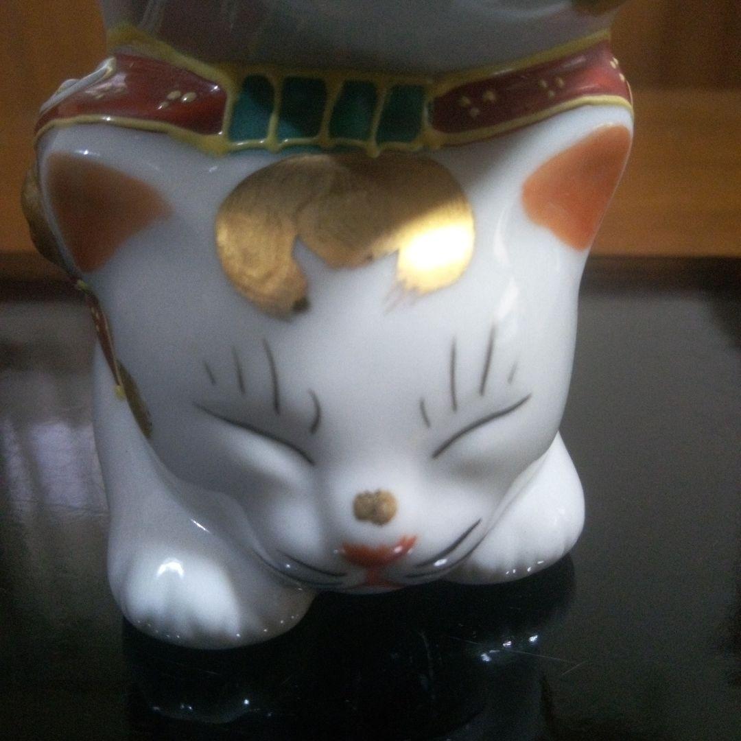 九谷焼　逆立ち猫