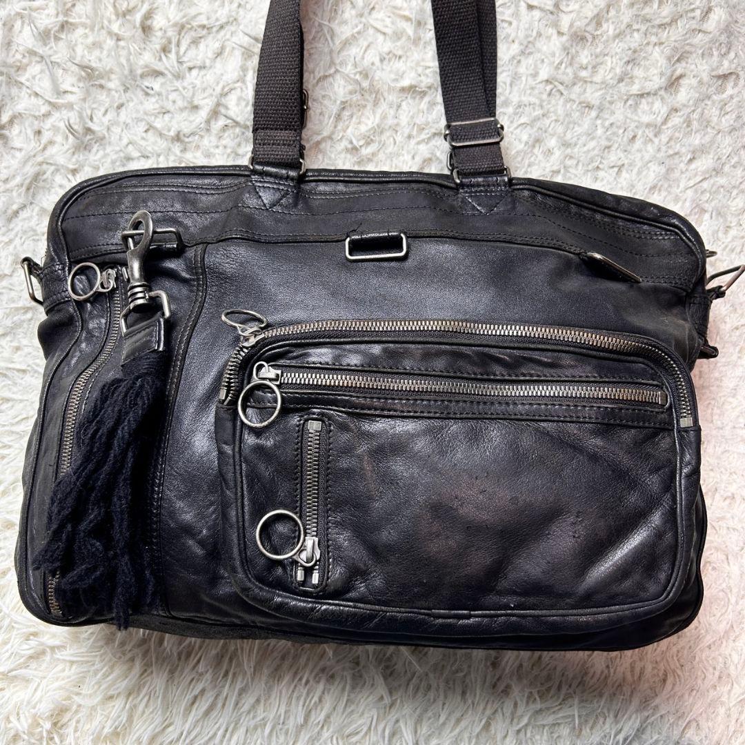 【希少】 Dior Homme エディ期 Deville ハンドバッグ ブラック