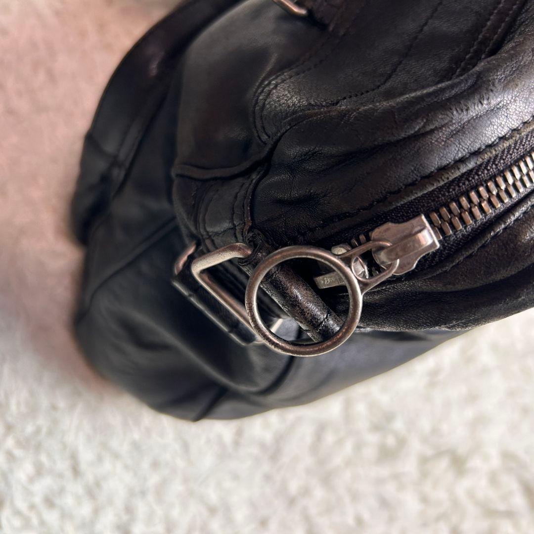 【希少】 Dior Homme エディ期 Deville ハンドバッグ ブラック