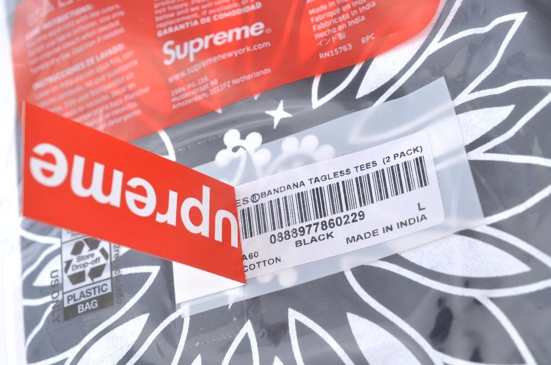 Supreme x Hanes Bandana Tシャツ 2枚 黒 TA2583