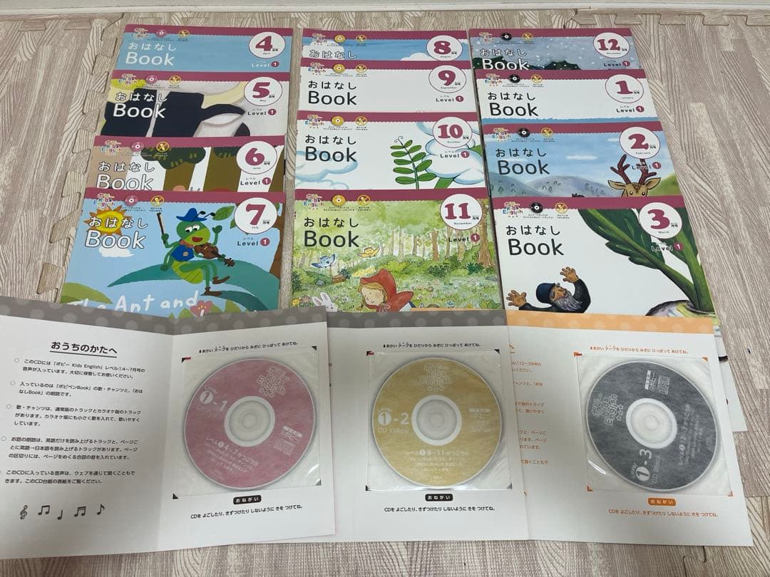 index【美品】ポピーkidsEnglishレベル①〜③