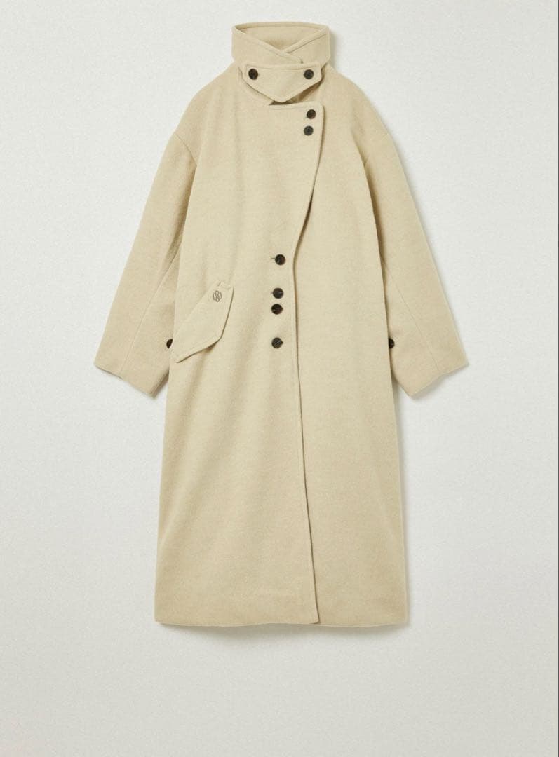 ジャケット・アウター Eaphi MULTI COLLAR LONG COAT beige 2