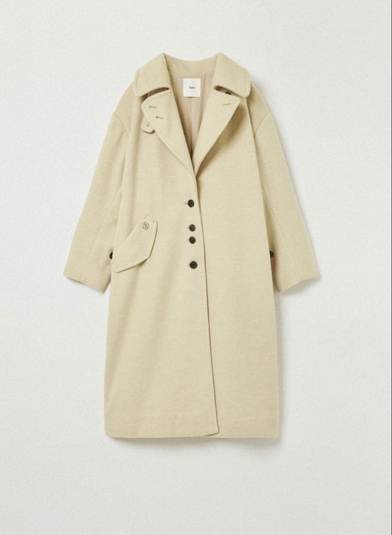 ジャケット・アウター Eaphi MULTI COLLAR LONG COAT beige 2