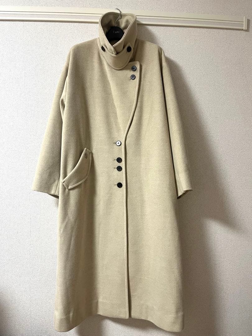 ジャケット・アウター Eaphi MULTI COLLAR LONG COAT beige 2