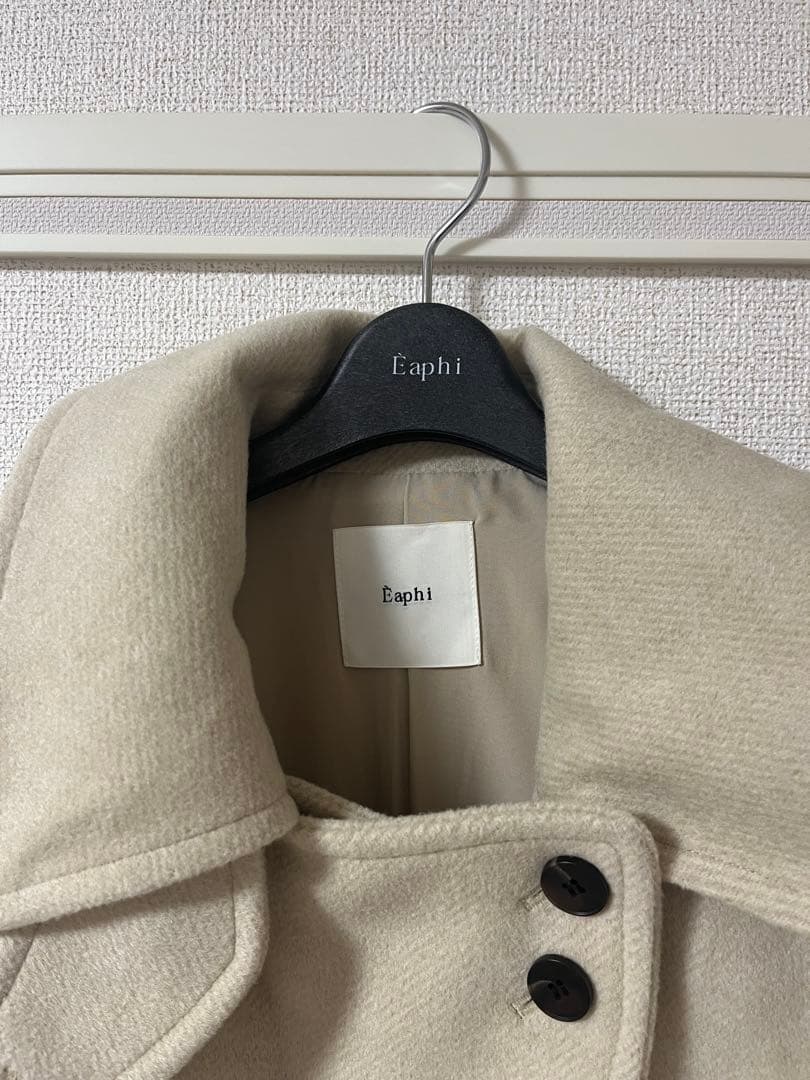 ジャケット・アウター Eaphi MULTI COLLAR LONG COAT beige 2