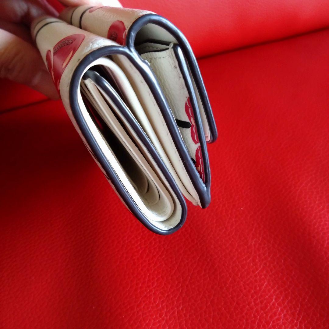 コーチCOACH エッセンシャル　トライフォード　チェリー　三つ折り財布