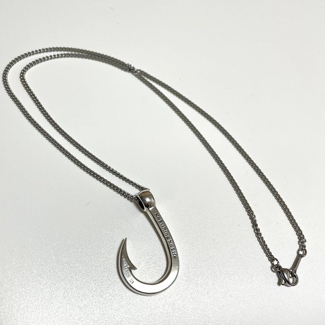 Hookz 釣り針ネックレス　Mサイズ　文字入れ済み　シルバー925 日本製