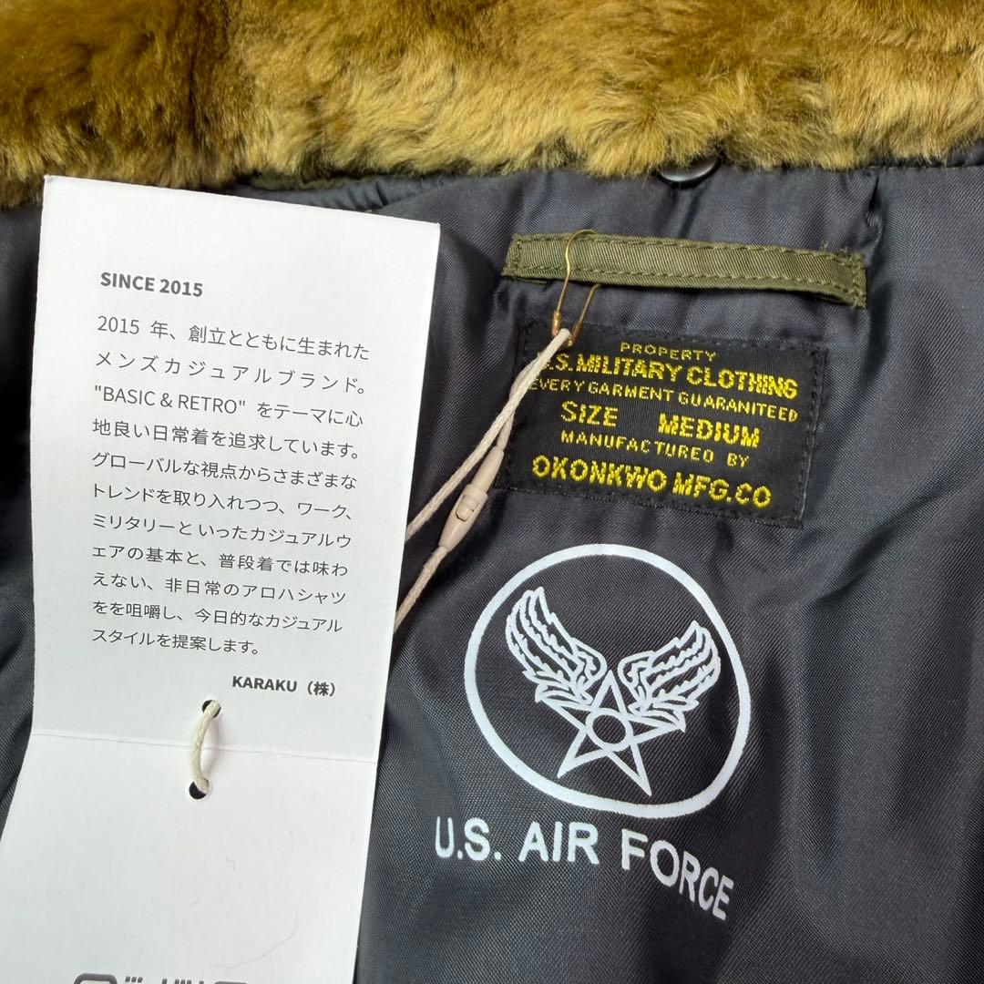 【極美品】B-15B フライトジャケット Karaku オリーブ ミリタリー