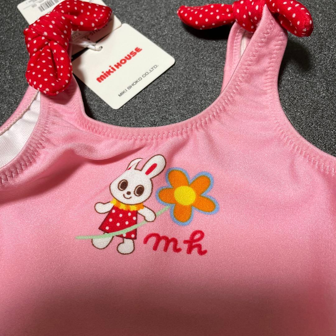 新品タグ付❤️ミキハウス うさこ・リボン〜セパレート水着❤️110定価9,030円