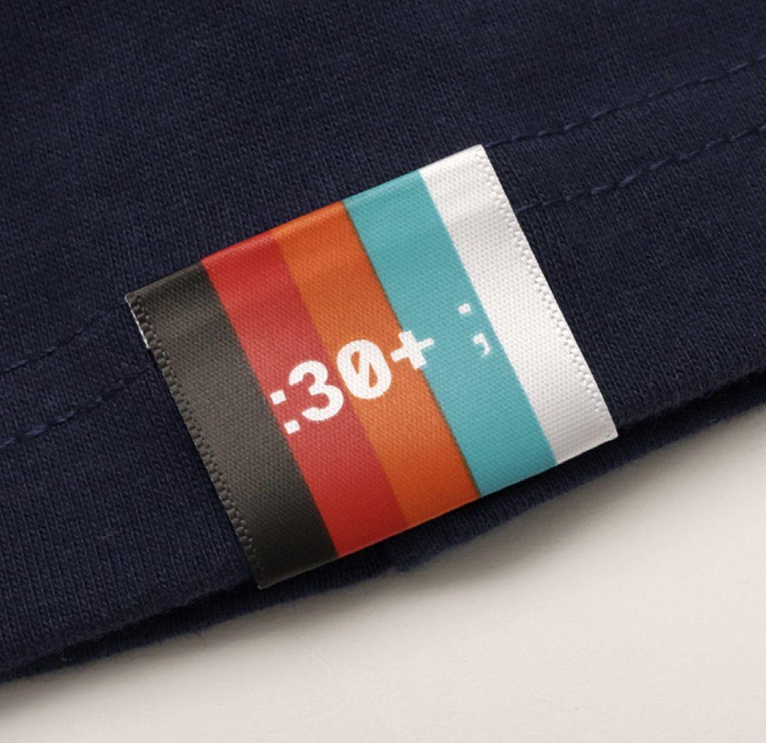 【EVANGELION:30+；】Tシャツ・ロゴ/紺　M エヴァ　フェス