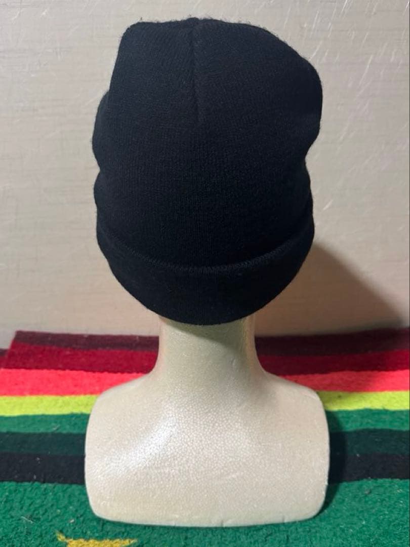 極美品 STUSSY シャネルロゴ 刺繍 ビーニー ニット帽 ブラック USA製