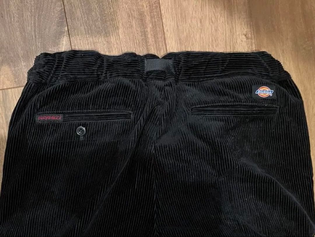 【美品】ディッキーズグラミチ コラボ コーデュロイパンツ ブラック L