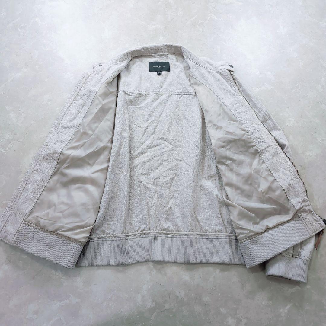 【極美品】短丈　スイングトップ　ベージュ　XL　BANANAREPUBLIC　麻