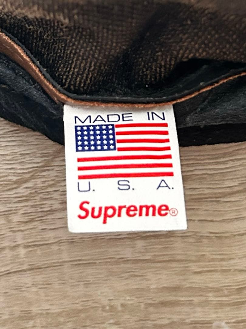 【大内】Supreme シュプリーム　レザーキャップ　ブラウン