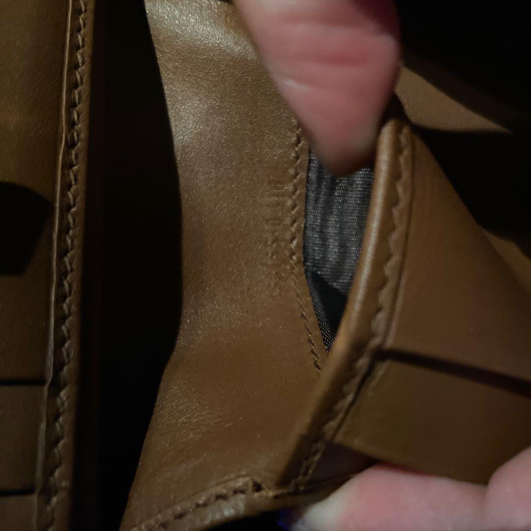 GUCCI 三つ折り財布 ベージュ/ネイビー