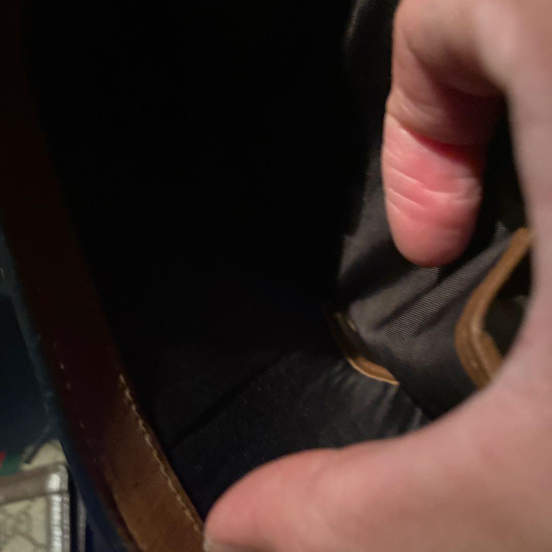 GUCCI 三つ折り財布 ベージュ/ネイビー
