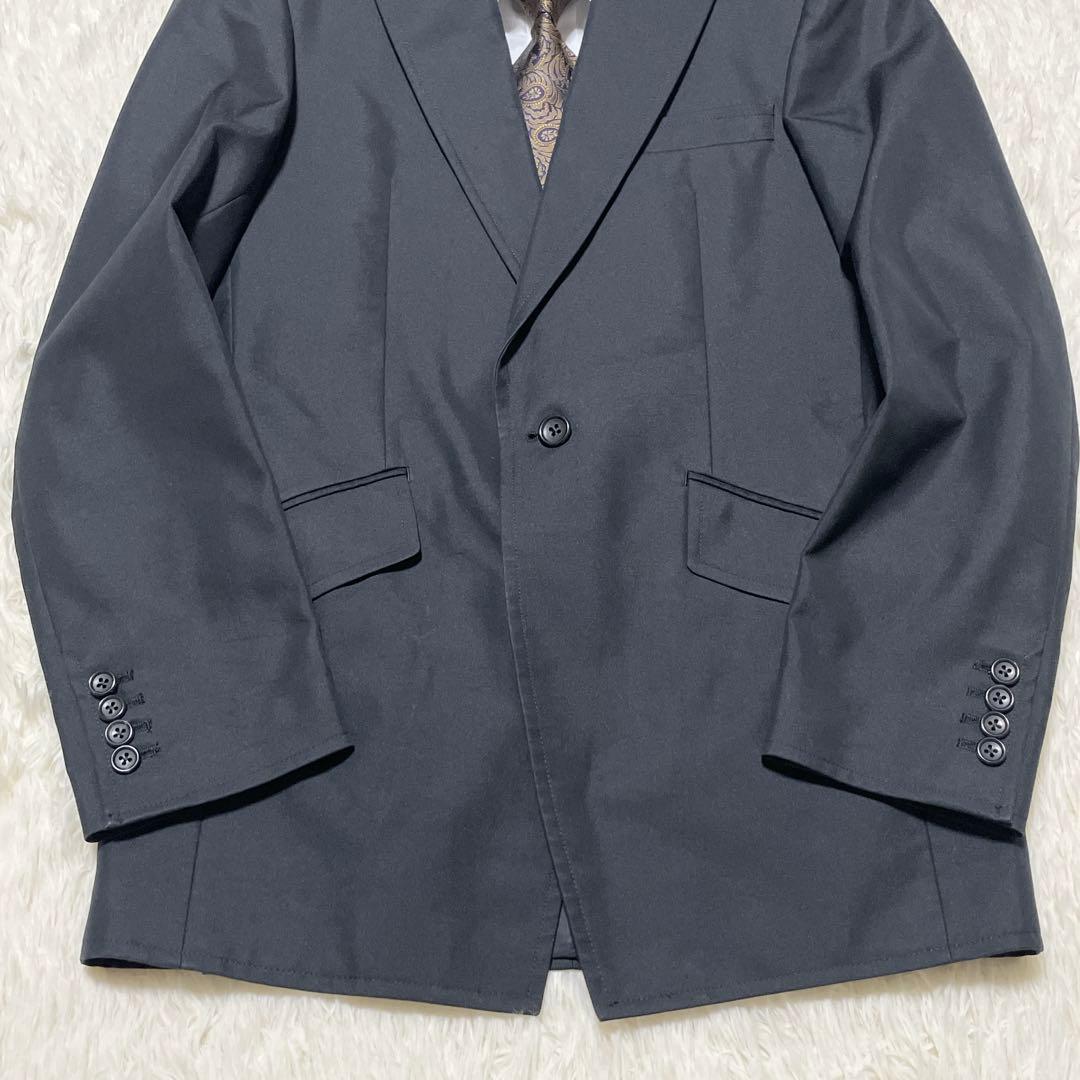 美品 5351プールオム ジャケット パンツ セットアップ スーツ ブラック L