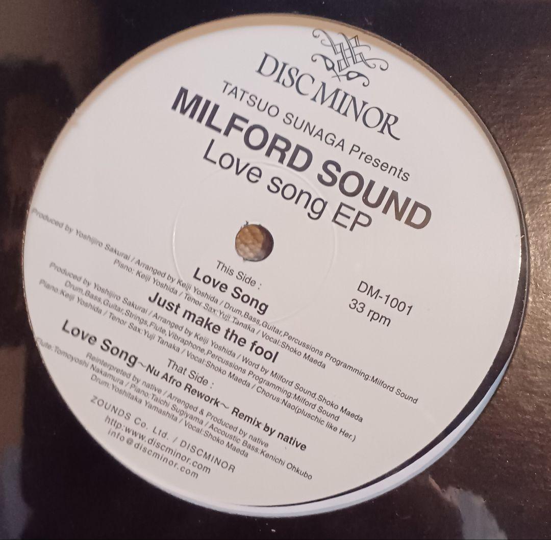 MILFORD SOUND「LOVE SONG EP」12インチレコード