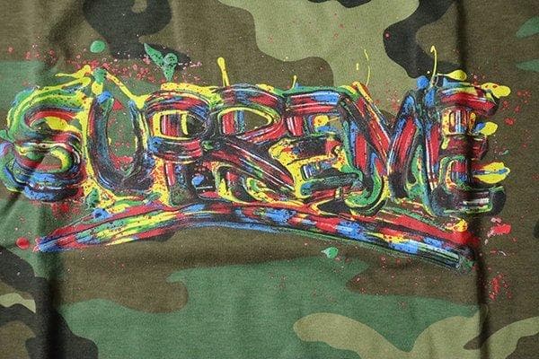 Supreme◆ペイントロゴ Tシャツ カーキ L (下げ札付) カモフラ 迷彩