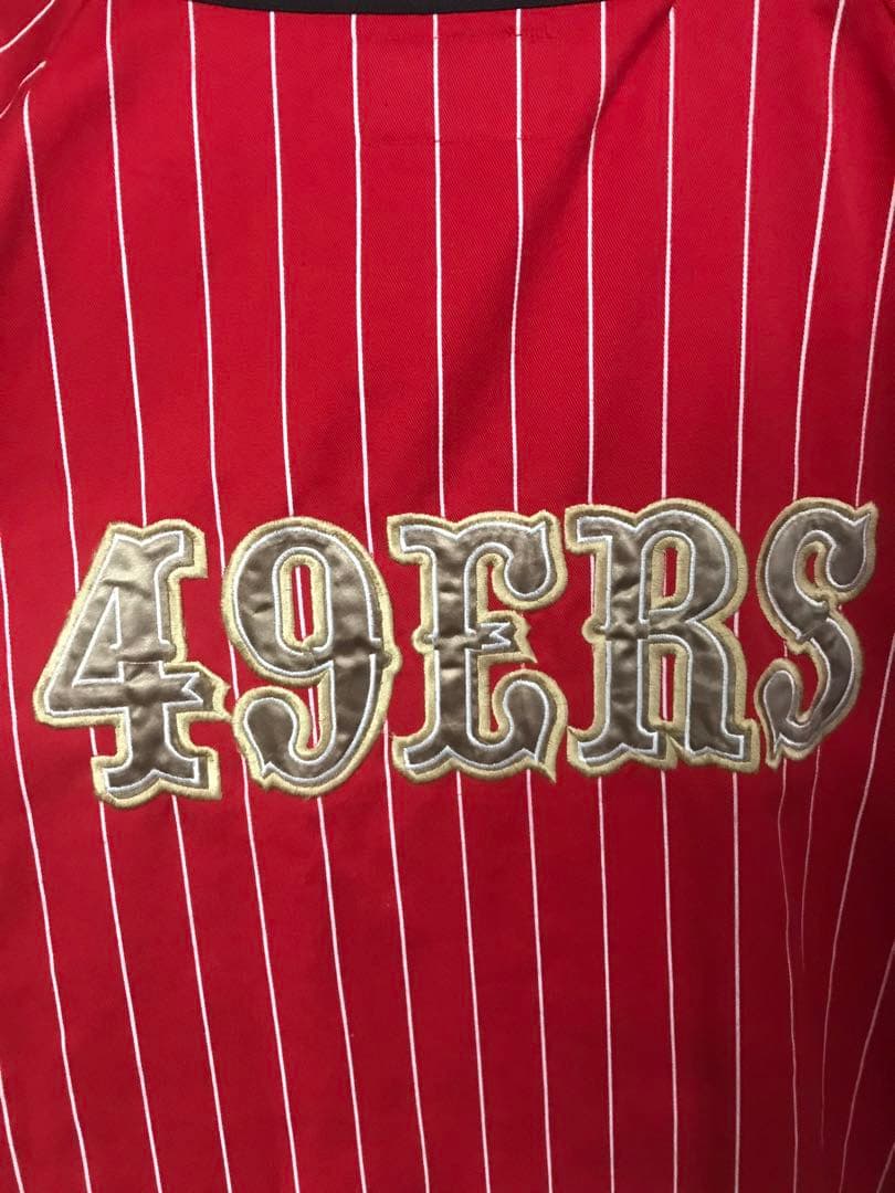サンフランシスコ49ers ストライプベースボールシャツ XL