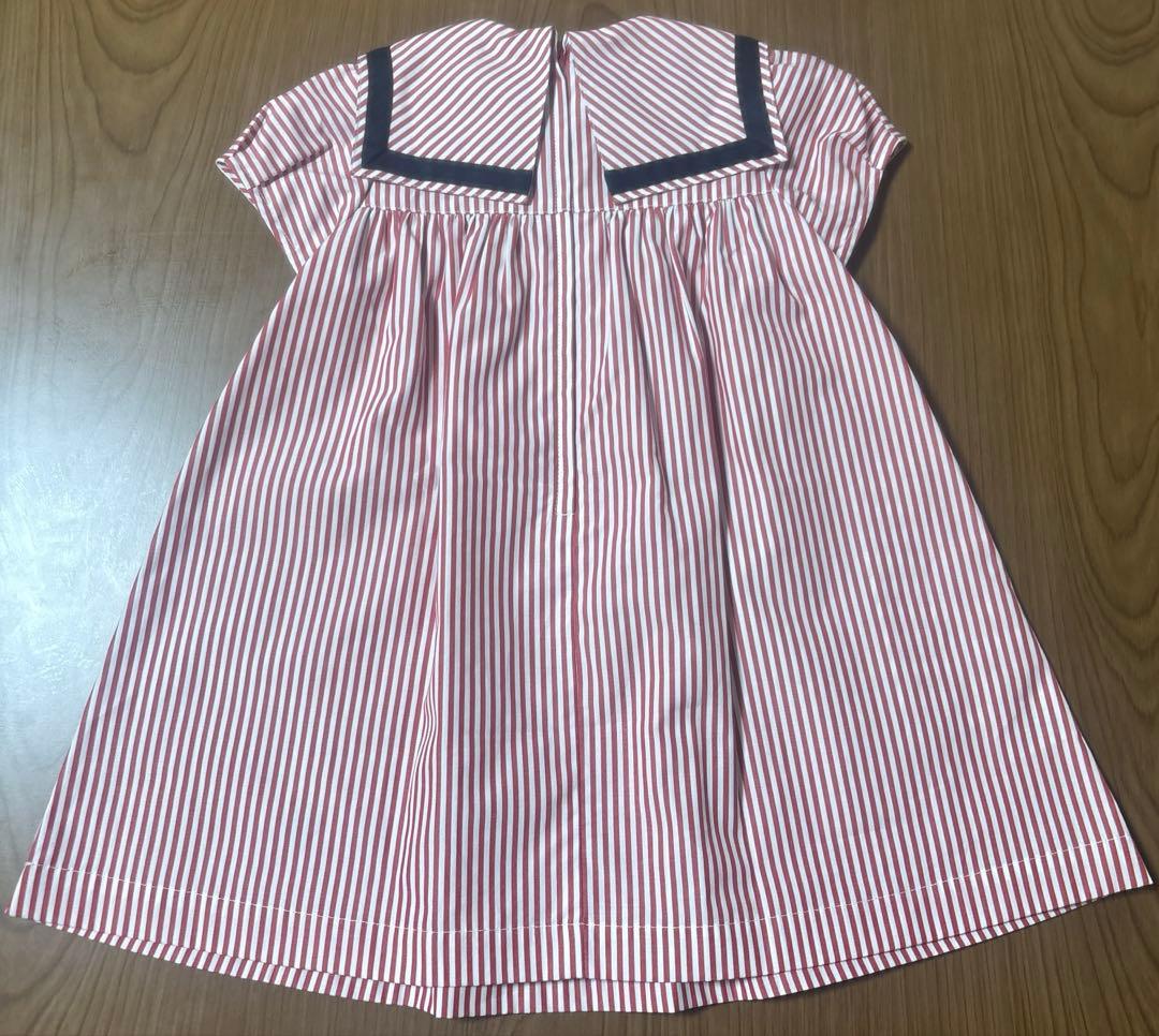 タグ付き未使用♡ファミリア♡90センチ セーラー　ワンピース